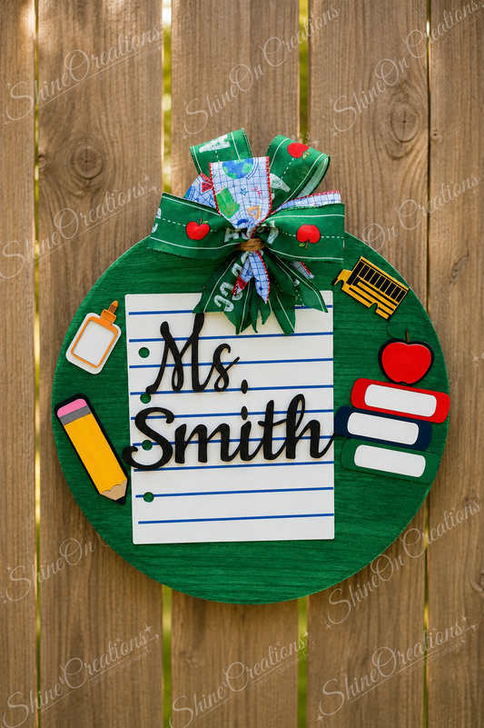 Custom Teacher Door Hanger